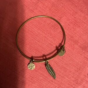 Alex & Ani gold feather bracelet